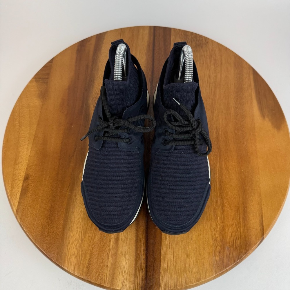 Womens Chanel Interlocking CC Logo Navy Blue Sock Sneakers Shoes Size 36 US 6 - Picture 4 of 8